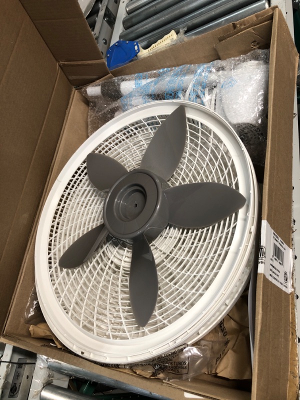 Photo 2 of (DAMAGED SEE NOTES) Lasko 1885 18" Cyclone Pedestal Fan with Remote Control, 18 inches White