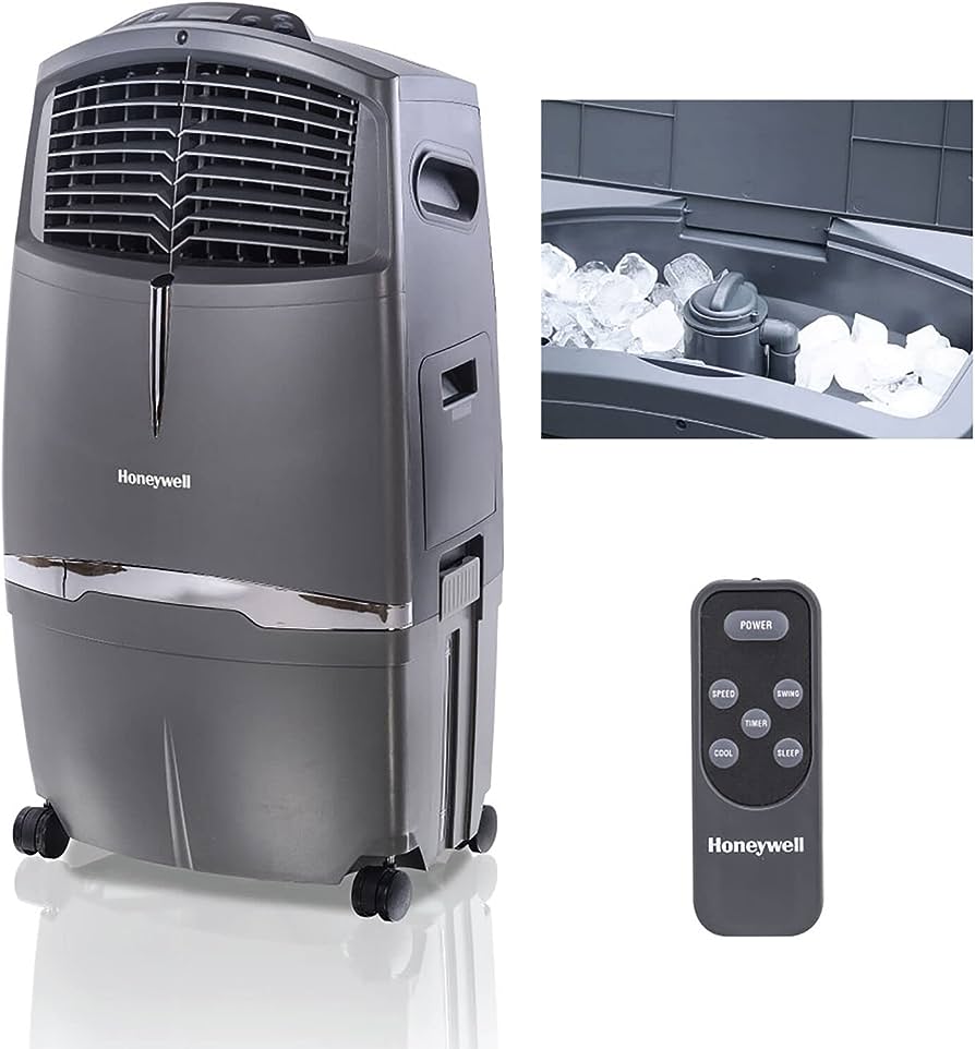 Photo 1 of **PARTS ONLY** Honeywell 525 CFM Indoor Portable Evaporative Air Cooler, Gray