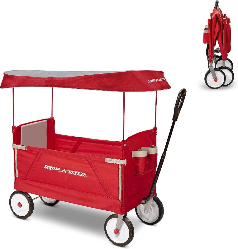 Photo 1 of ***Parts Only***Radio Flyer 3-in-1 EZ Fold Wagon with Canopy and Backyard Bouncer JR Wagon + Bouncer