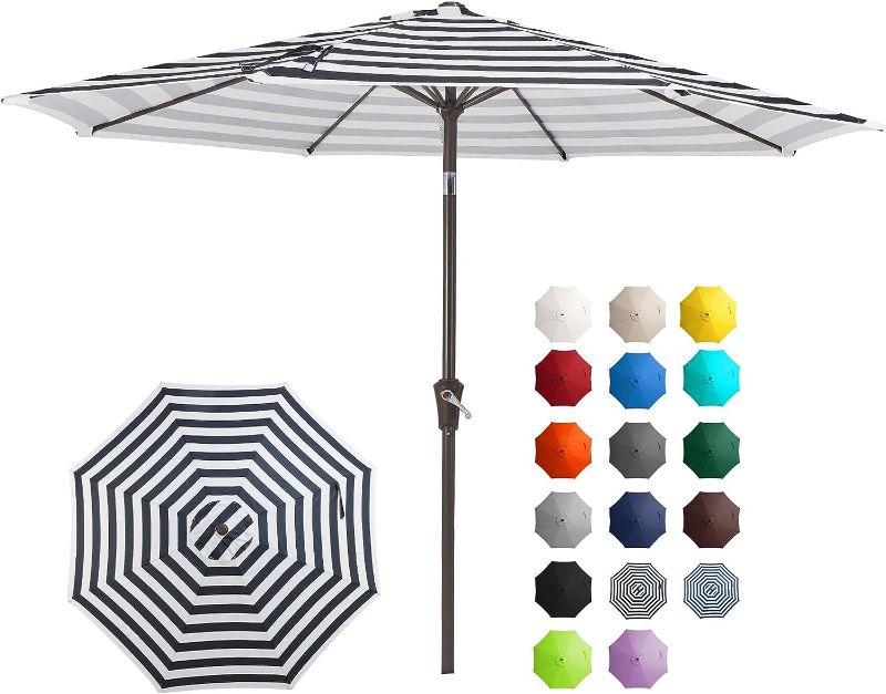 Photo 1 of (Similar to stock photo) JEAREY 9FT Outdoor Patio Umbrella Outdoor Table Umbrella with Push Button Tilt and Crank