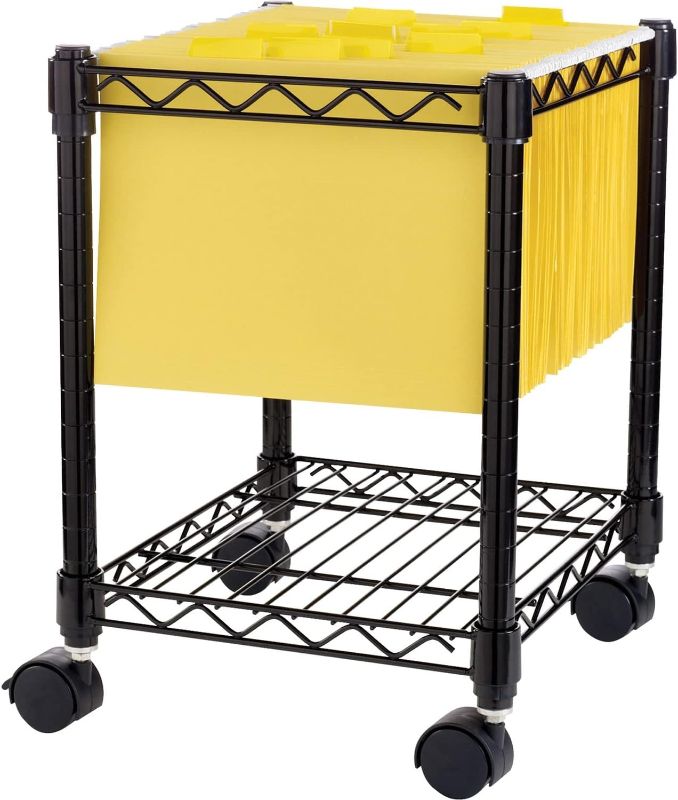 Photo 1 of Lorell 62950 Compact Filing Cart, Mobile, Shelf