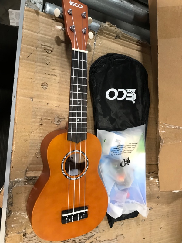 Photo 2 of iECO Soprano Ukulele Beginner Kit for Kids Adults 21 Inch Honey