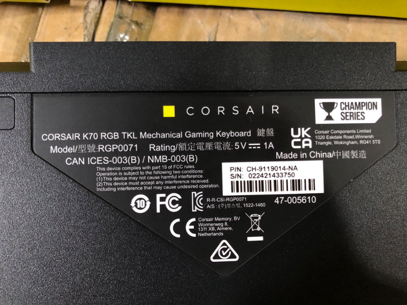 Photo 3 of * bad USB-C Cable * sold for parts * repair *
CORSAIR K70 RGB TKL USB Type-C Cable