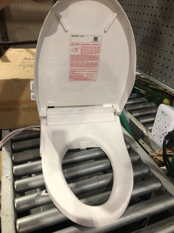 Photo 2 of ***UNTESTED - SEE NOTES***
TOTO SW3084#01 WASHLET C5 Electronic Bidet Toilet Seat with PREMIST and EWATER+ Wand Cleaning