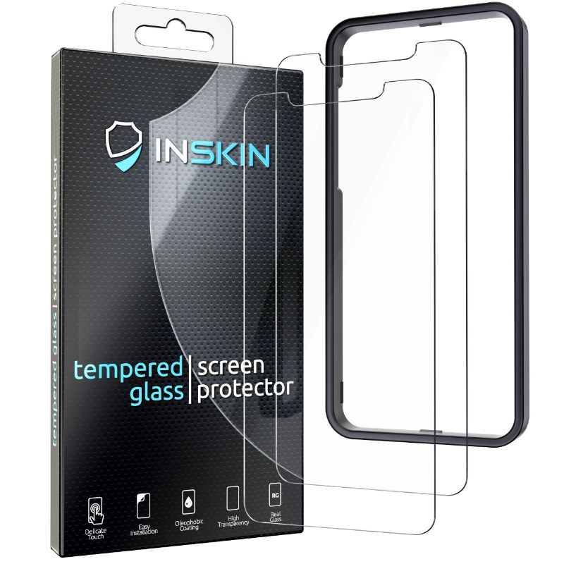 Photo 1 of Inskin Matte Anti-Glare Tempered Glass Screen Protector w/Application Frame, fits Apple iPhone 12 Mini 5.4 inch 2-Pack.