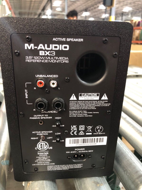 Photo 4 of M-Audio BX3BT 3.5" Studio Monitors & PC Speakers with Bluetooth for Recording and Multimedia with Music Production Software, 120W, Pair, black With Bluetooth Monitors Pair 3.5" Speakers