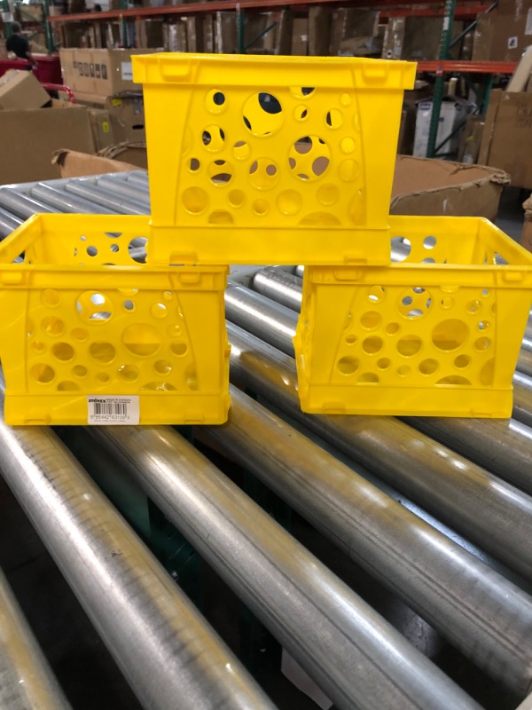 Photo 3 of 3pack small yellow storage containers