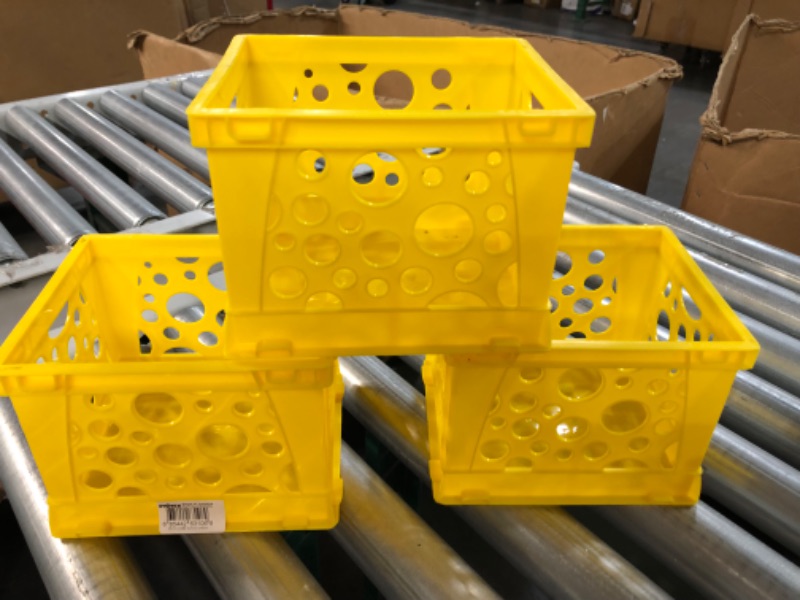 Photo 1 of 3pack small yellow storage containers
