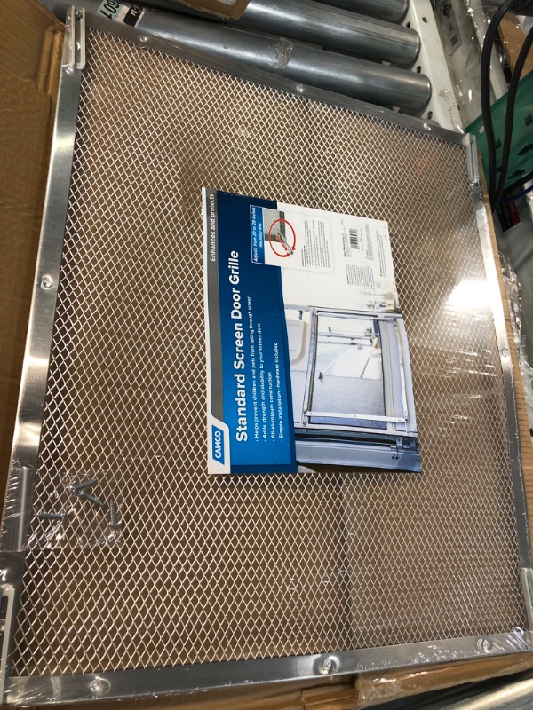 Photo 2 of Camco RV Screen Door Mesh Grille | Constructed of Durable Aluminum | (43981) Frustration-Free Packaging