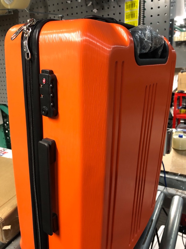 Photo 4 of Coolife Luggage Suitcase PC+ABS with TSA Lock Spinner Carry on Hardshell Lightweight 20in 24in 28in(orange