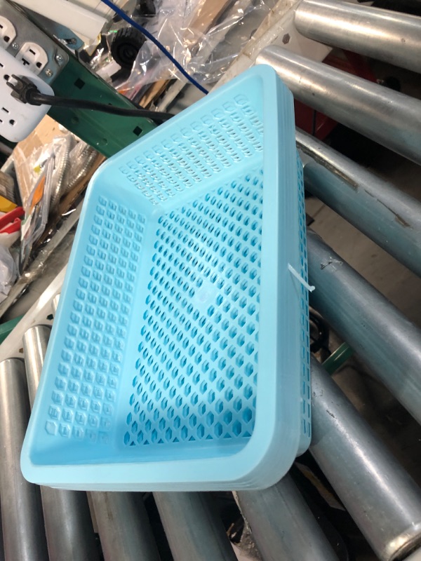 Photo 2 of plastic storage bins (pack of 6 baby blue)