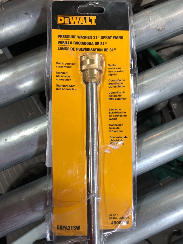 Photo 2 of DEWALT Universal 31 in. Pressure Washer Wand for Cold Water 4500 PSI Pressure Washers