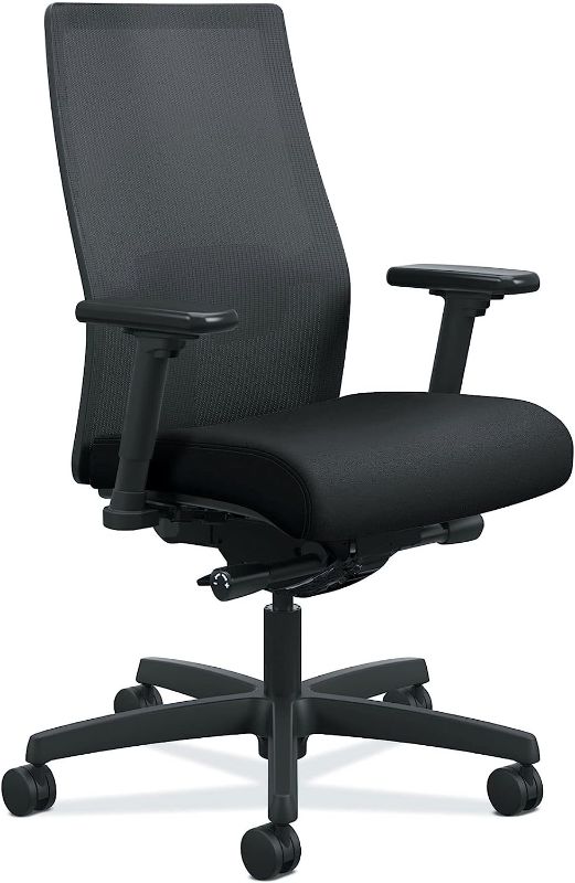 Photo 1 of *MISSING PIECE SEE NOTES*
Ignition 2.0 Mid-Back Adjustable Lumbar Office Chair Black - HON