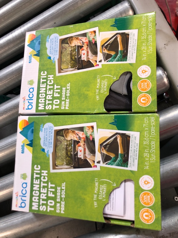 Photo 1 of 2 pack bundle!!! Munchkin Brica Sun Safety Car Window Shade with Heat Alert, Helps Block UVA/UVB Rays