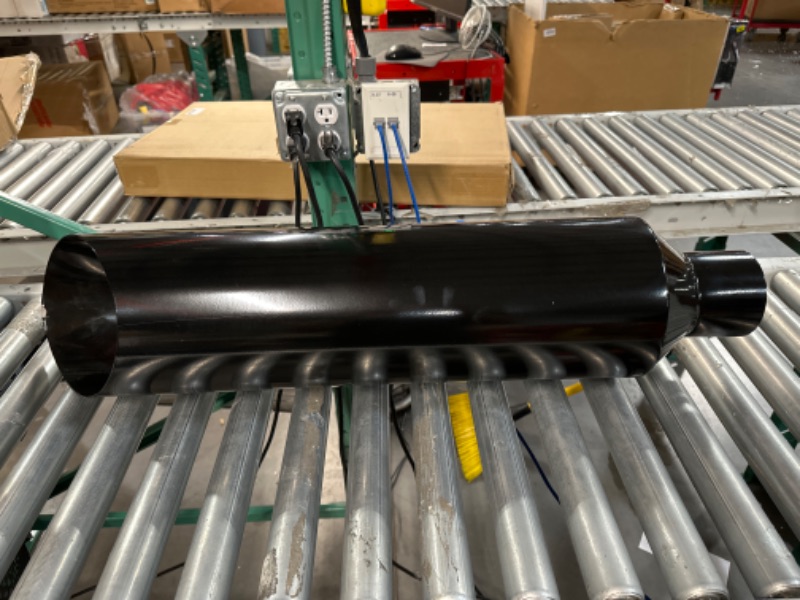 Photo 1 of FGJQEFG 4 Inch Inlet 8 Inch Outlet Gloss Black Stainless Steel Miter Cut Diesel Exhaust Stack Diesel Exhaust Tip(Stack Smokers 4" ID Inlet 36" Long)