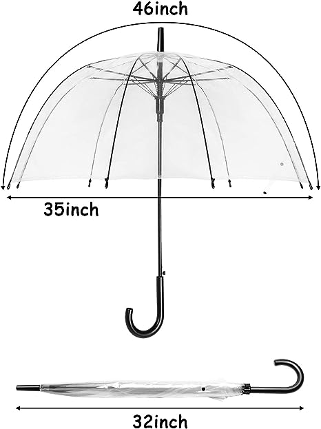 Photo 1 of 2pk 46 Inch Clear Bubble Umbrella