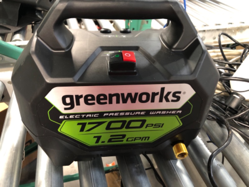 Photo 4 of PARTS ONLY - Green Works 1700PSI Portable Electric Pressure Washer GPW1704, New in Box
