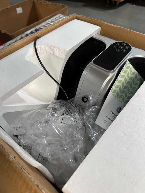 Photo 1 of KoolerThings Shiatsu Heated Foot and Cal Massager Machine to Relieve Sore Feet, Ankles, Calfs and Legs, Deep Kneading Therapy, Relaxation Vibration and Rolling & Stimulates Blood Circulation Silver