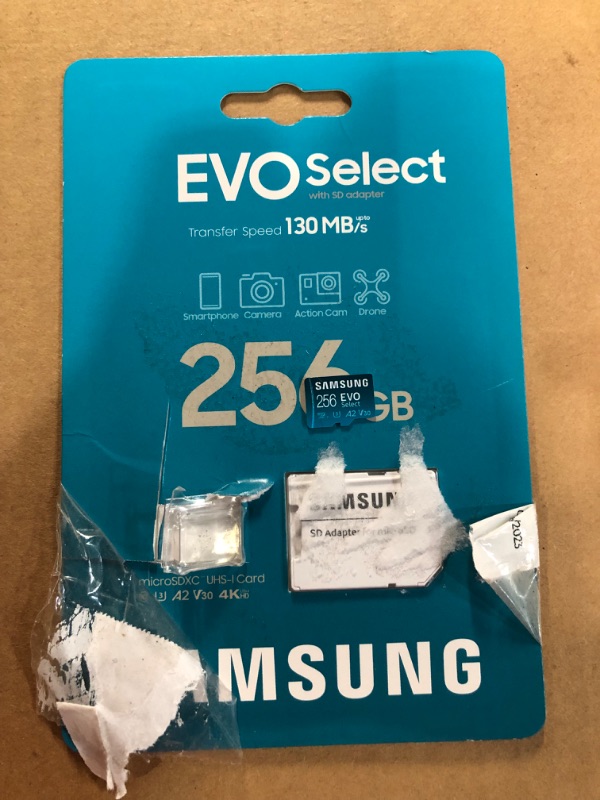 Photo 2 of SAMSUNG EVO Select Micro SD-Memory-Card + Adapter, 256GB microSDXC