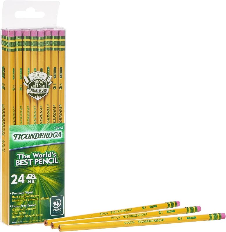 Photo 2 of Amazon Basics 12-Pack Dry Erase White Board Markers and 24 Pack Ticonderoga Pencil Bundle