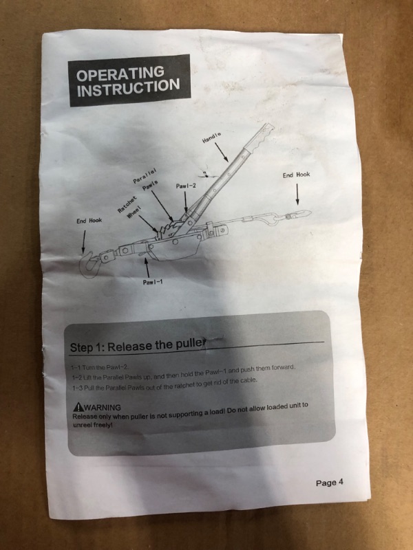 Photo 3 of 4000 Lb. Capacity Cable Winch Puller