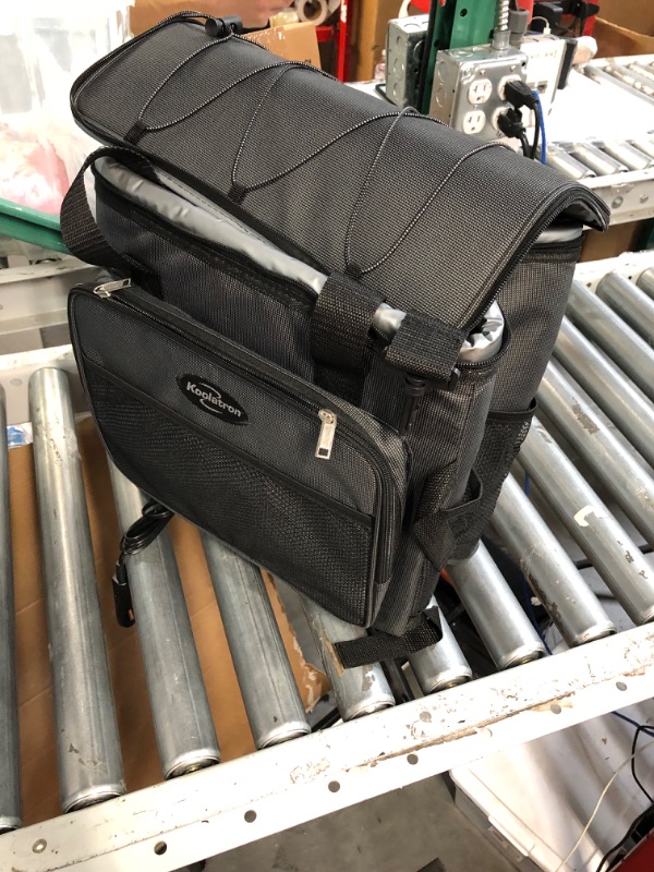 Photo 1 of Koolatron Thermoelectric Iceless 12V Cooler Bag, 26 qt (25 L) Black/Gray Soft-Sided Portable Car Fridge
