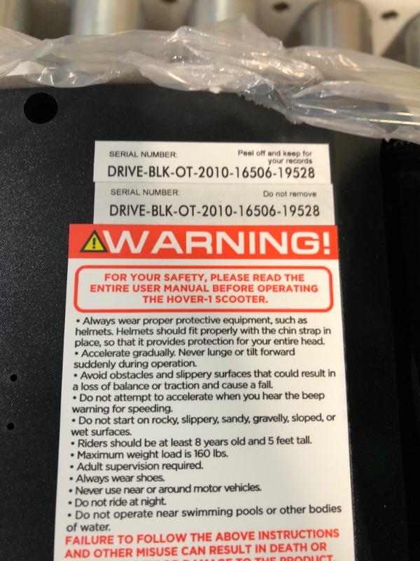 Photo 3 of **will not power on**Hover-1 Drive Electric Hoverboard | 7MPH Top Speed, 3 Mile Range, Long Lasting Lithium-Ion Battery, 6HR Full-Charge, Path Illuminating LED Lights Black