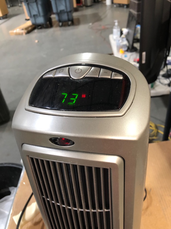 Photo 2 of * USED * Lasko 1500W Digital Ceramic Space Heater with Remote, 755320, Silver