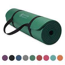 Photo 1 of  Essentials Thick Yoga Mat Fitness & Exercise Mat with Easy-Cinch Yoga Mat Carrier Strap, 72"L x 24"W x 2/5 Inch Thick