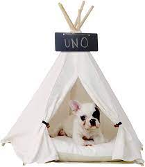 Photo 1 of  Pet Teepee, Portable Pet Tents for Small Dogs or Cats, Puppy Sweet Bed Washable Dog or Cat Houses