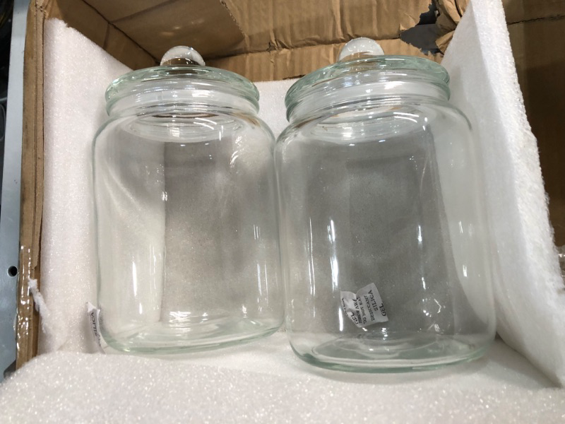 Photo 2 of Anchor Hocking Heritage Hill Glass 0.5 Gallon Storage Jar, Set of 2