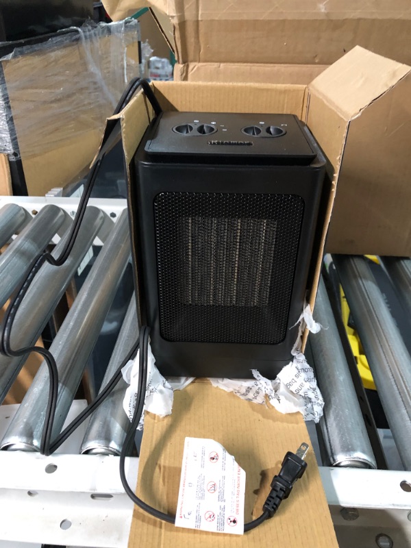 Photo 2 of *PARTS ONLY** Space Heater, 1500W Portable Heater, 60°Oscillating- Dark Black