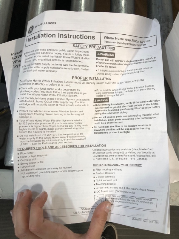 Photo 3 of **PARTS ONLY/ PLEASE READ COMMENTS ** GE Smart Home Water Filter System | Premium Water Filtration System Reduces Lead, Rust & More