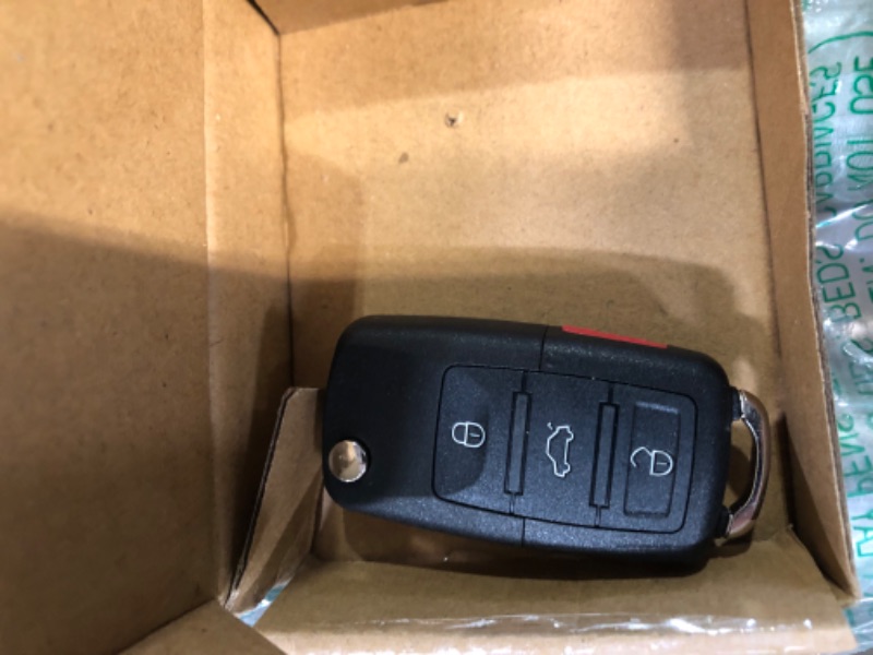 Photo 2 of SCITOO Keyless Entry Remote Flip Key FOB Shell 1PC 4 Buttons Replacement for Volkswagen Golf Jetta Passat