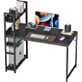 Photo 1 of CubiCubi Computer Desk 47 inch with Storage Shelves Study Writing Table for Home Office,Modern Simple Style,Black