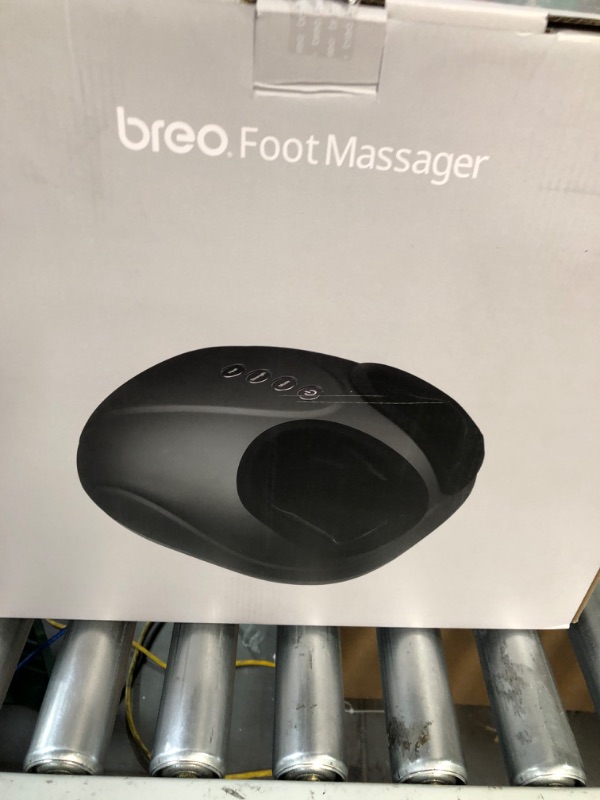 Photo 3 of Breo Foot Massager Machine with Heat, Shiatsu Deep Tissue Kneading, Rolling Massage for Relief, Fits Feet Up to Men Size 12 1 Count (Pack of 1)