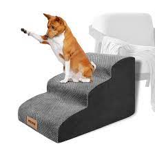 Photo 1 of  3 Steps High Density Foam Dog Stairs Ramps,Non-Slip Pet Steps for Older Dogs,Pet with Joint Pain, Sofa Bed Ladder for Cats