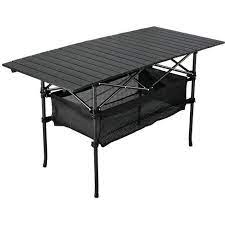 Photo 1 of  Outdoor Folding Portable Picnic Camping Table, Aluminum Roll-up Table with Easy Carrying Bag for Indoor,Outdoor,Camping,