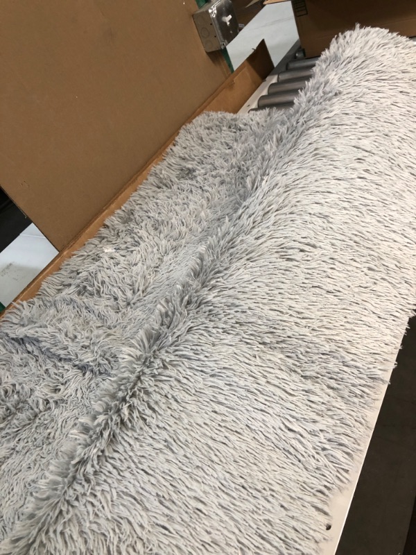 Photo 2 of * USED * 
Grey Fluffy Shag Area Rugs for Bedroom 5x7, Soft Fuzzy Shaggy Rugs