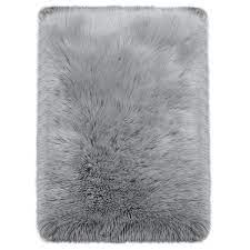 Photo 1 of * USED * 
Grey Fluffy Shag Area Rugs for Bedroom 5x7, Soft Fuzzy Shaggy Rugs