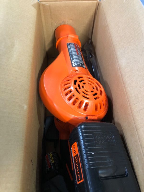 Photo 2 of **BATTERY WORKS**
BLACK+DECKER LSW40C Lithium Sweeper + 40-Volt Battery 