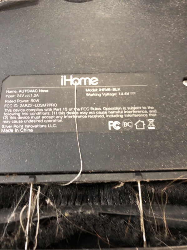 Photo 4 of * USED * 
iHome AutoVac Nova Self Empty Robot Vacuum and Mop, Laser Navigation, Power Mop, 2 Hour Runtime 2700pa Suction Power, Alexa/Google and App Control…