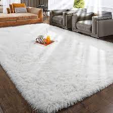 Photo 1 of * USED * 
Soft Comfy White Area Rugs for Bedroom Living Room Fluffy Shag Fur Carpet 5' X 7'