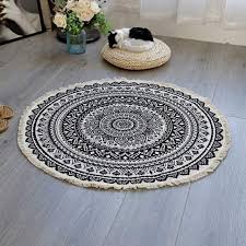 Photo 1 of * USED * 
Floor Mat Accent Home Decor 4-Feet Diameter - Grey Mandal