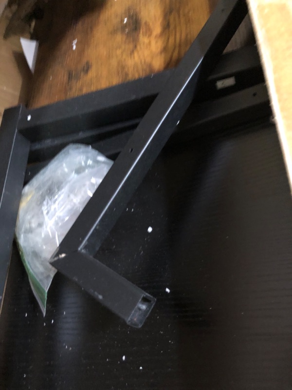 Photo 1 of ODK Computer Desk with Keyboard Tray, 47 inch Home Office Desk with Drawers Rustic Brown