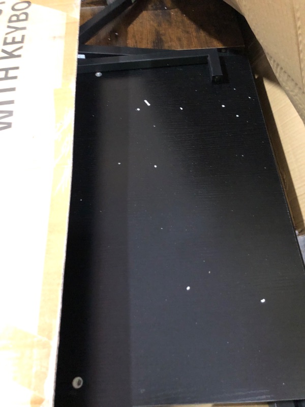 Photo 1 of ODK Computer Desk with Keyboard Tray, 47 inch Home Office Desk with Drawers Rustic Brown