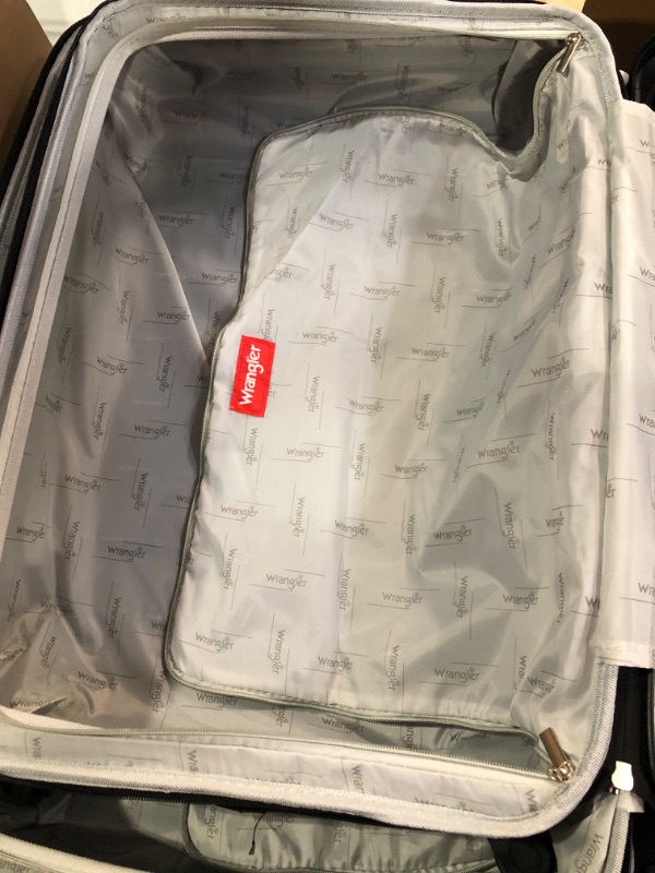 Photo 1 of *SEE NOTES* Wrangler Smart Luggage Set with Cup Holder and USB Port, Navy Blue, 3 Piece 