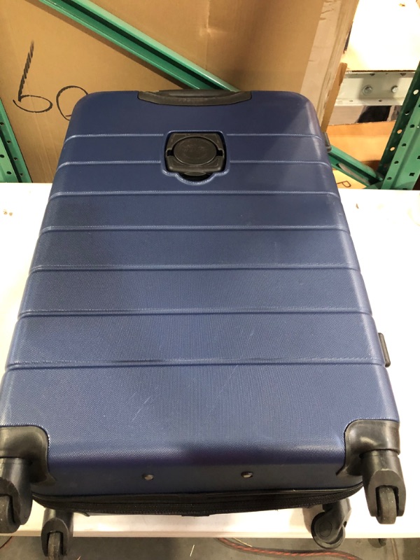 Photo 1 of *SEE NOTES* Wrangler Smart Luggage Set with Cup Holder and USB Port, Navy Blue, 3 Piece 