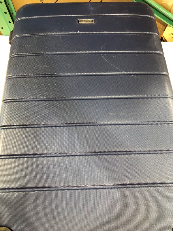 Photo 1 of *SEE NOTES* Wrangler Smart Luggage Set with Cup Holder and USB Port, Navy Blue, 3 Piece 