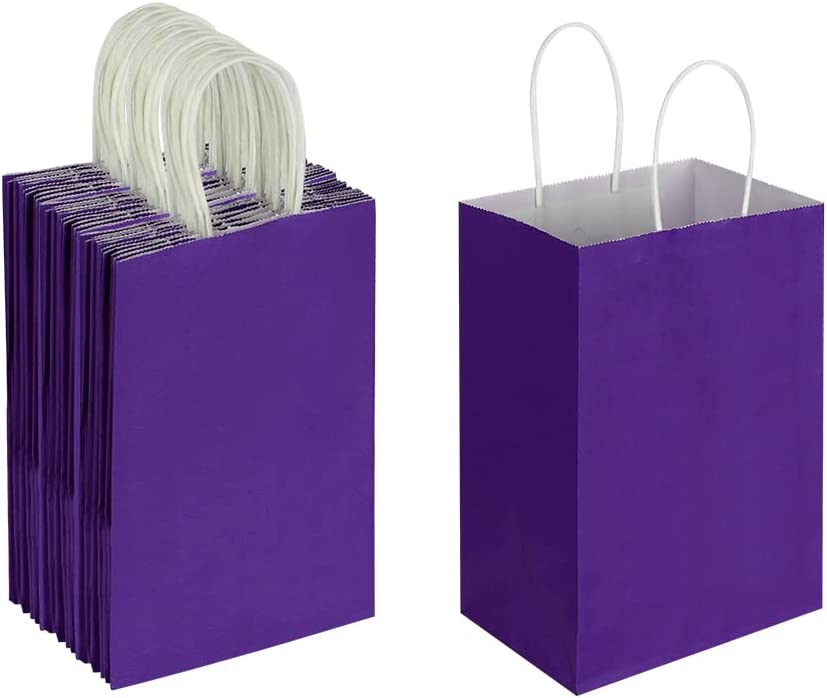 Photo 1 of *SEE NOTES*Oikss 50Pack 5.25x3.25x8.25 inch Small Kraft Bags with Handles Bulk,